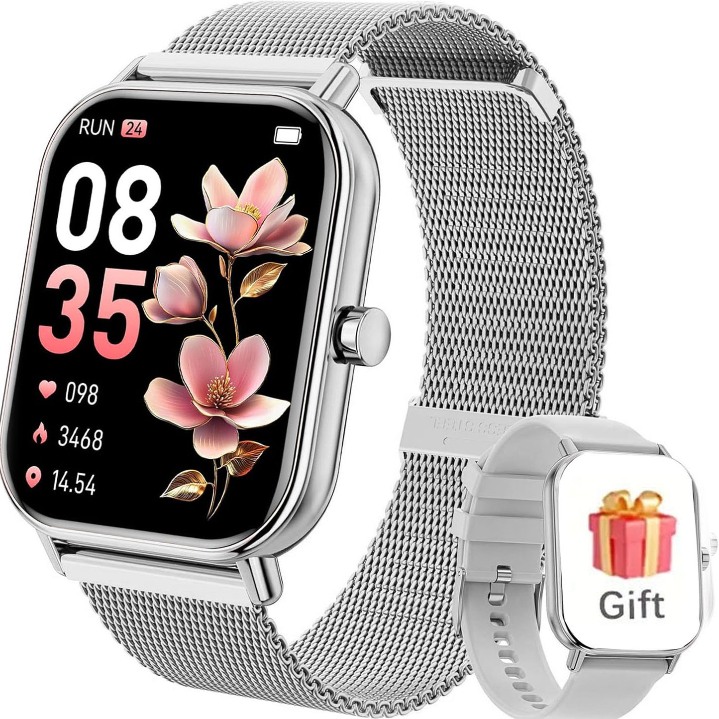 Smart Fitness Watch with Call & Message Alerts, Health Monitoring and Activity Tracking