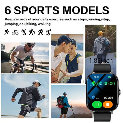 Smart Fitness Watch with Call & Message Alerts, Health Monitoring and Activity Tracking