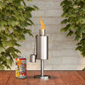 10.5 in. Stainless Steel Tabletop Torch Lamp