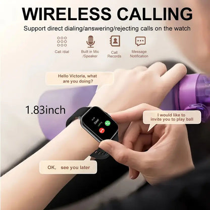 Smart Fitness Watch with Call & Message Alerts, Health Monitoring and Activity Tracking