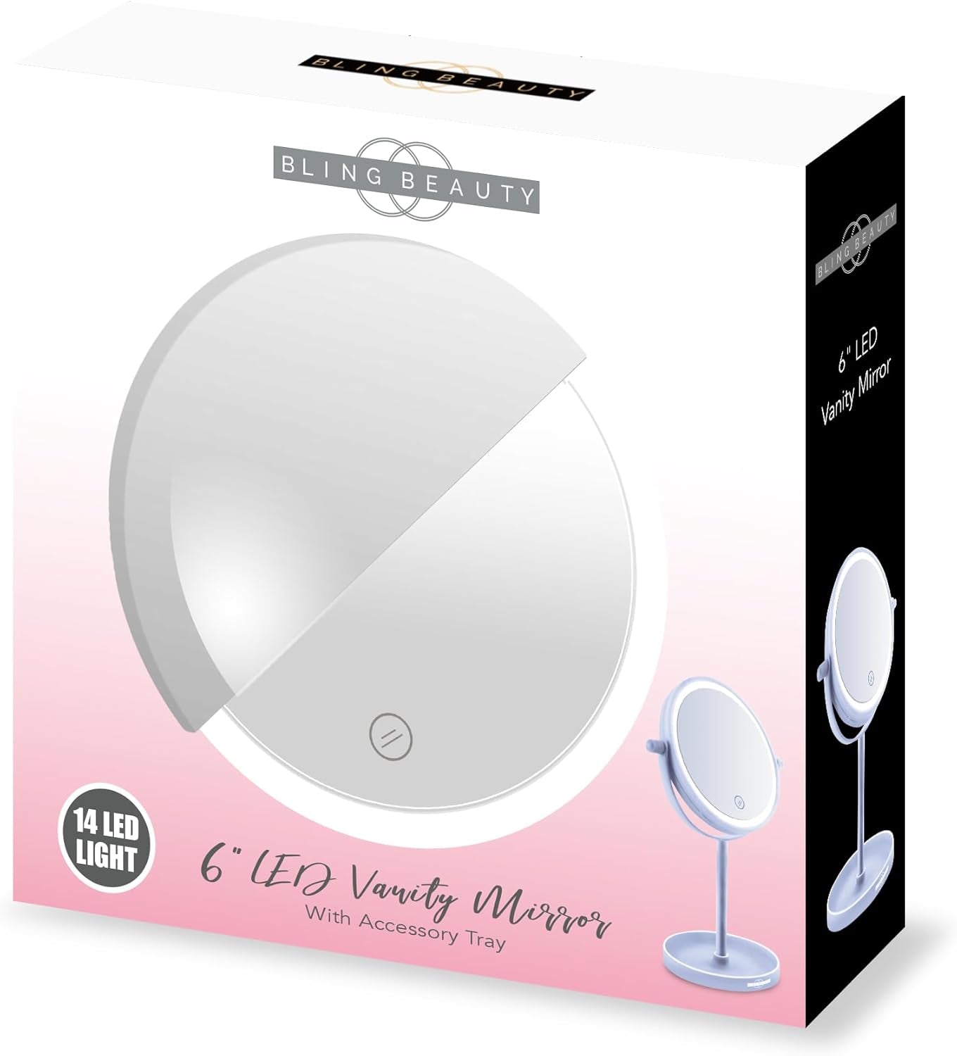 6-Inch LED Illuminated Makeup Mirror
