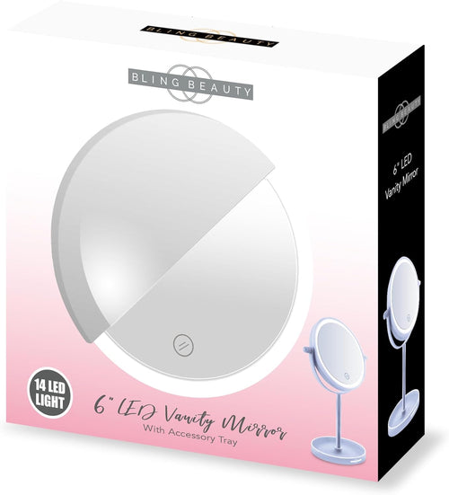 6-Inch LED Illuminated Makeup Mirror
