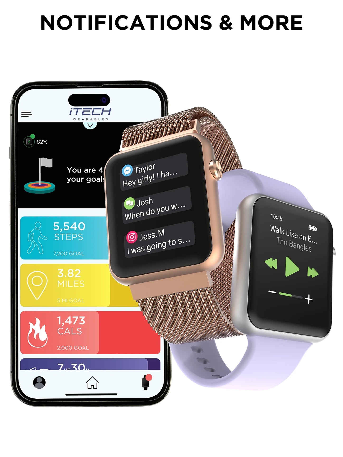 Fusion 3 Unisex Adult Rectangular Smart Watch, Black, Silicone Strap, Comfortable and portable.