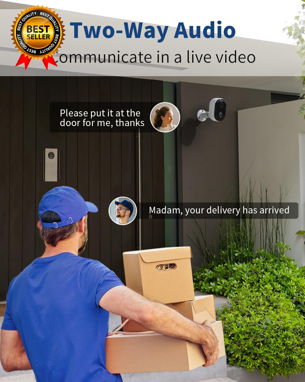 Security Cameras Wireless Outdoor Battery Powered 2K Color Night Vision AI