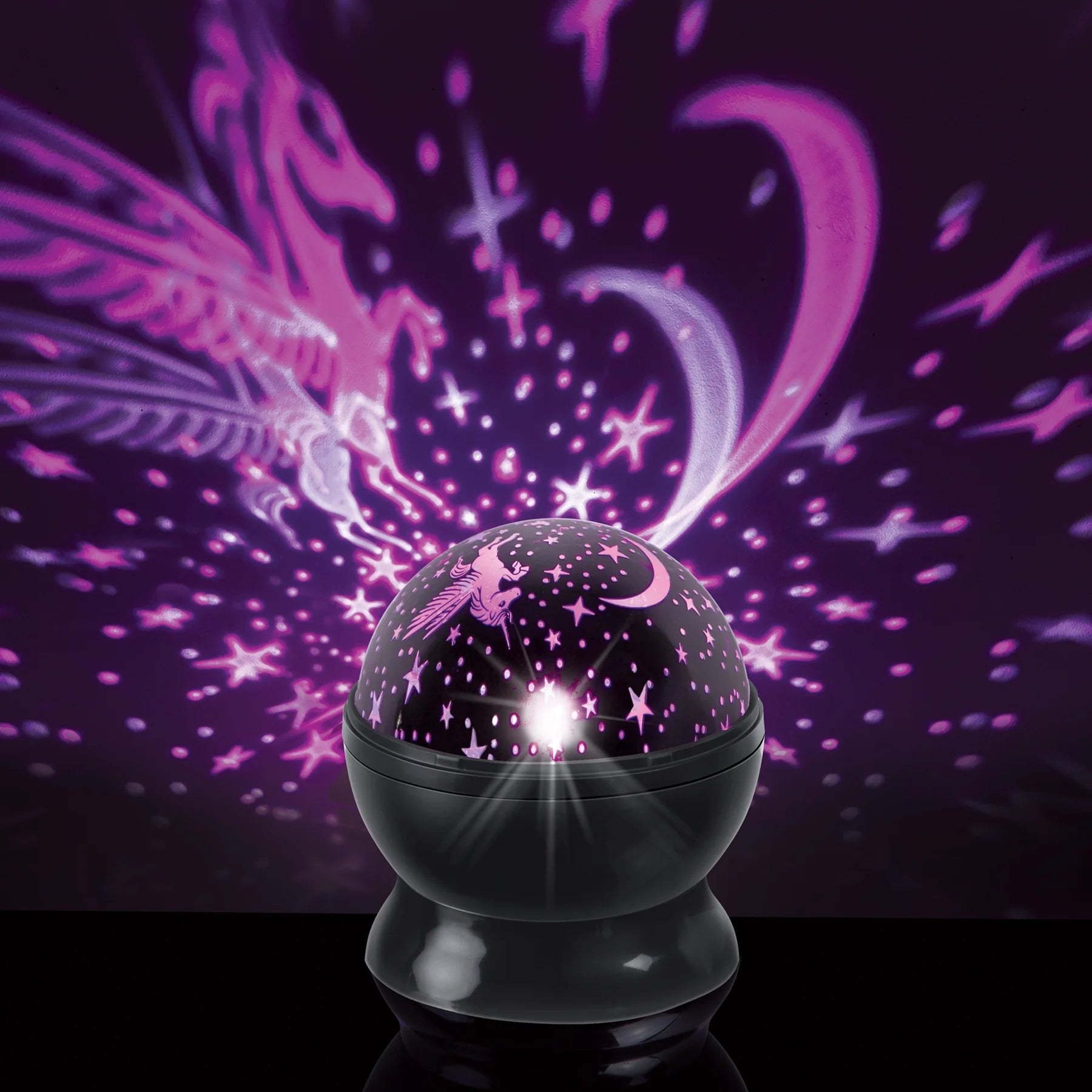 Celestial™ LED Star Projector Light – Multicolor Rotating, USB or Battery Powered