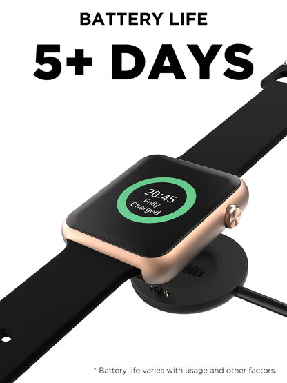 Fusion 3 Unisex Adult Rectangular Smart Watch, Black, Silicone Strap, Comfortable and portable.