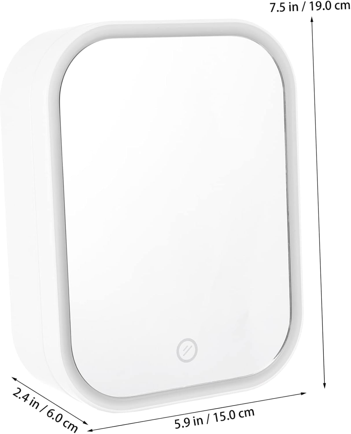 LED Lighted Makeup Mirror Storage Box – Portable Desktop Cosmetic Organizer