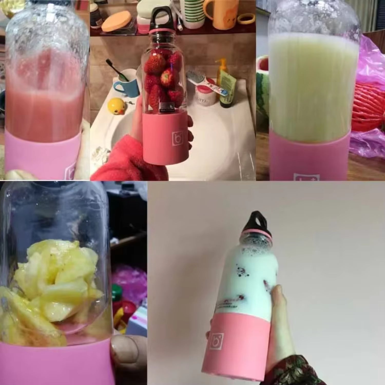 High-Quality Portable Mini Blender – USB Wireless Charging